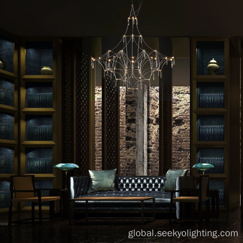 Luxury Chandelier New interior design floating crystal led light chandeliers Manufactory